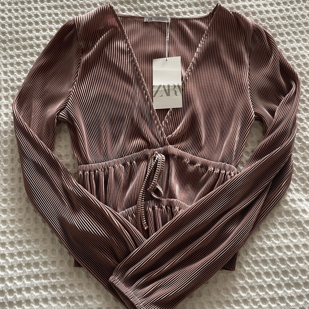 Pink Zara Blouse New With Tags